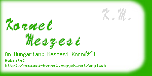 kornel meszesi business card